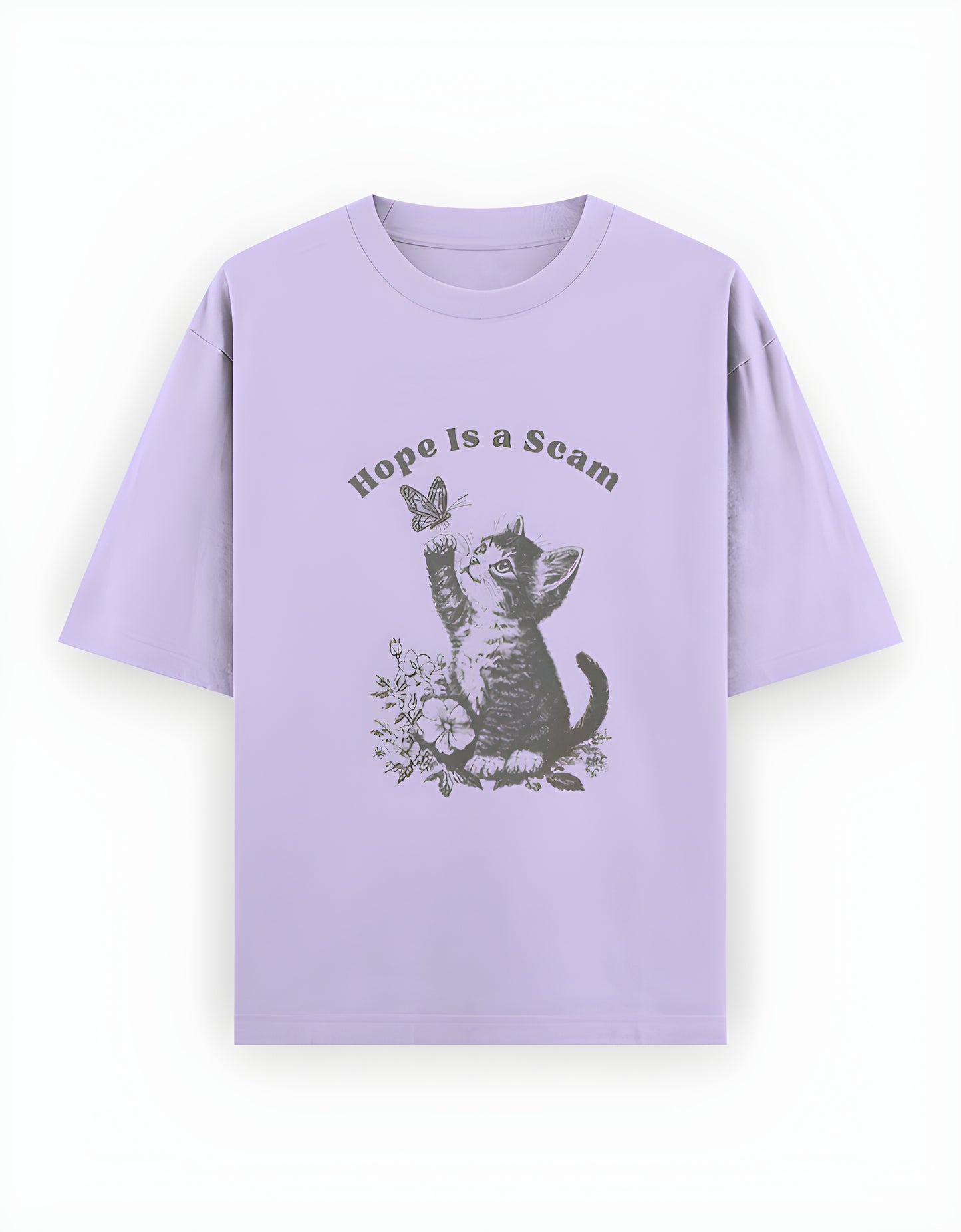 Hope Is a Scam – Kitten Graphic Tee