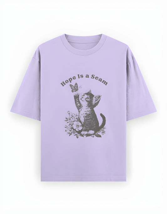 Hope Is a Scam – Kitten Graphic Tee