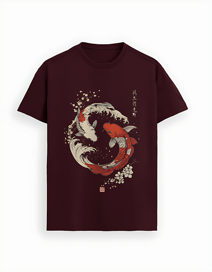 Koi Fish Yin Yang T-Shirt
