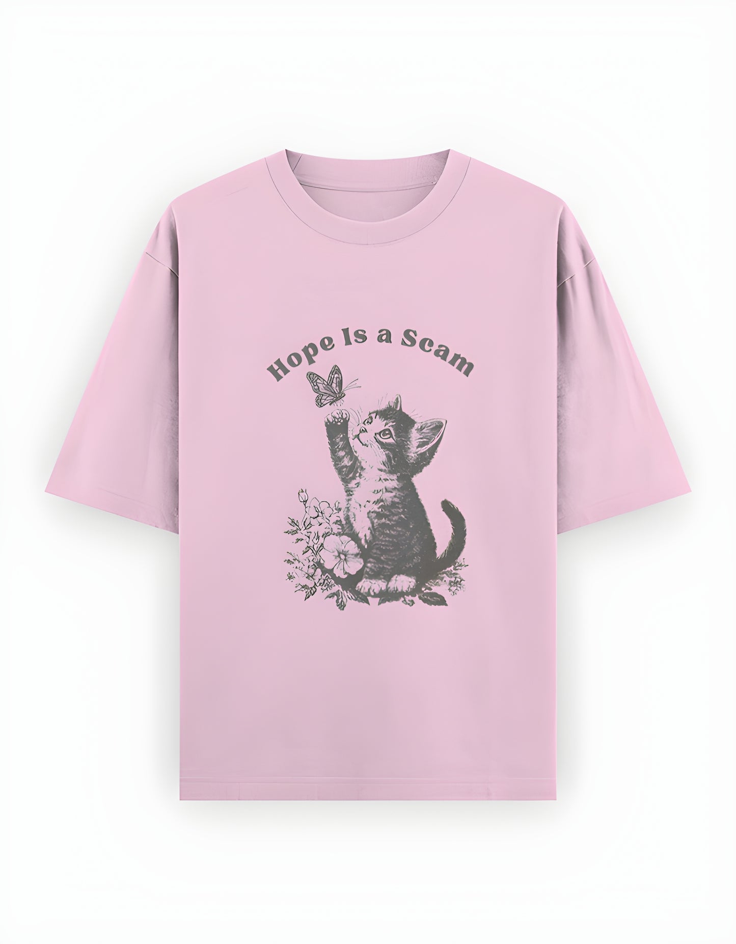 Hope Is a Scam – Kitten Graphic Tee