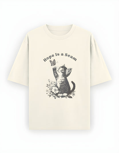 Hope Is a Scam – Kitten Graphic Tee